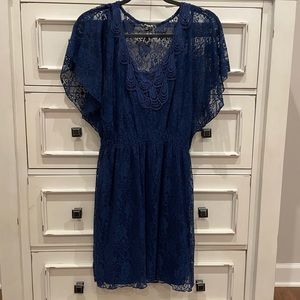 Navy Blue Lace Dress